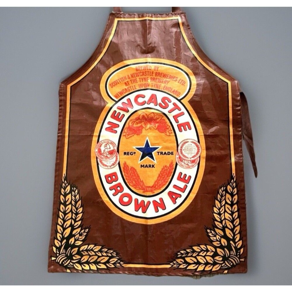Vintage NEWCASTLE BROWN ALE Vinyl Apron Brown England Beer